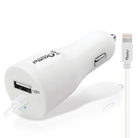 Power Up! DC Car Charger 3.4a w/1USB - MFI Apple 8-pin 191-054349